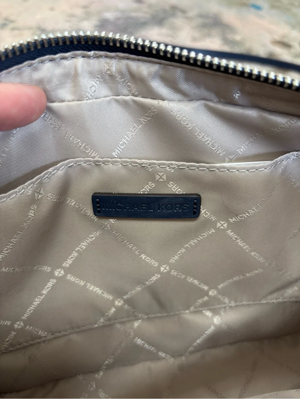 NWOT Michael Kors Blue Jet Set Large Ombré Signature Logo Crossbody Bag